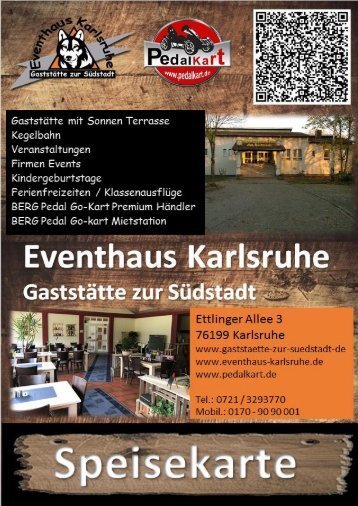 Speisekarte Gaststätte zur Südstadt Karlsruhe