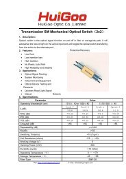 Transmission SM Mechanical Optical Switch（2x2）