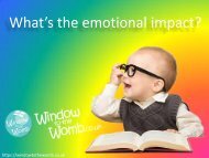 What’s the emotional impact? - Window to the Womb
