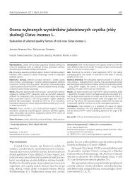 Ocena wybranych wyróżników jakościowych czystka (róży skalnej)