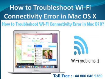 How to Troubleshoot Wi-Fi Connectivity Error in Mac OS X