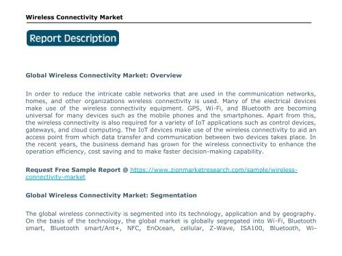 Wireless Connectivity Market, 2016–2024