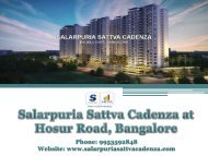 Salarpuria Sattva Cadenza in Bangalore