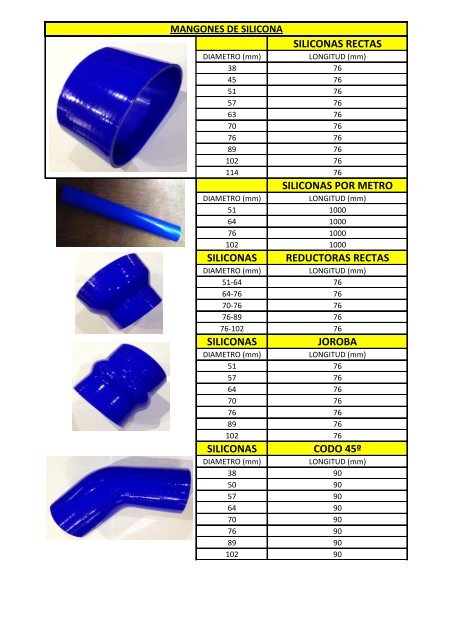 CATALOGO SILICONAS-CAÑOS ALUMINIO-ETC