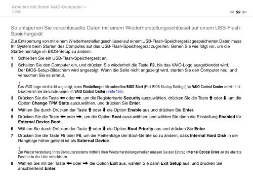 Sony VPCZ21M9E - VPCZ21M9E Mode d'emploi Allemand