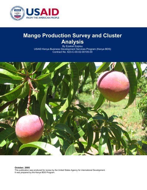 Mango Production Survey and Cluster Analysis