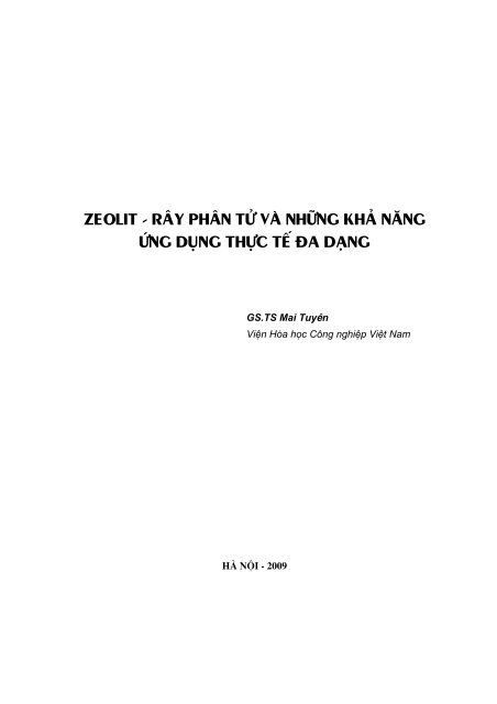 Zeolit - rây phân tử và những khả năng ứng dụng thực tế đa dạng