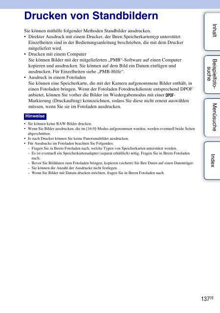 Sony NEX-3K - NEX-3K Guide pratique Allemand