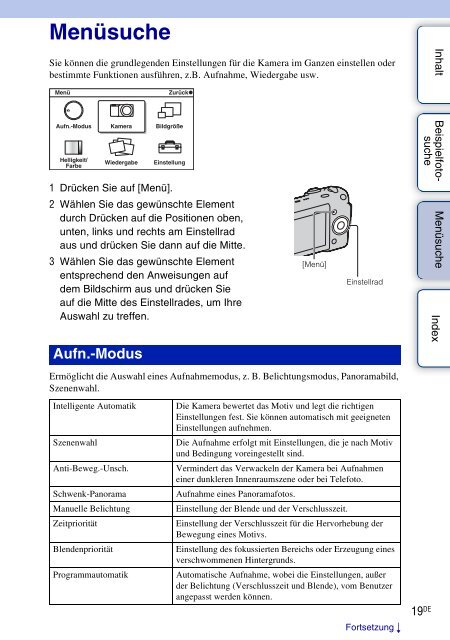 Sony NEX-3K - NEX-3K Guide pratique Allemand