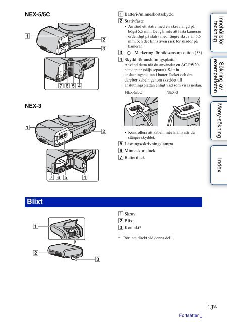 Sony NEX-3K - NEX-3K Guide pratique Su&eacute;dois