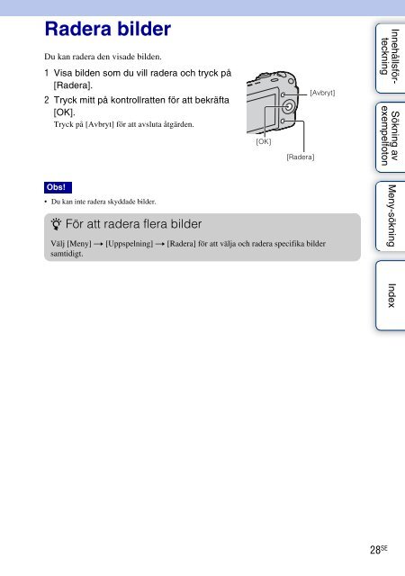 Sony NEX-3K - NEX-3K Guide pratique Su&eacute;dois