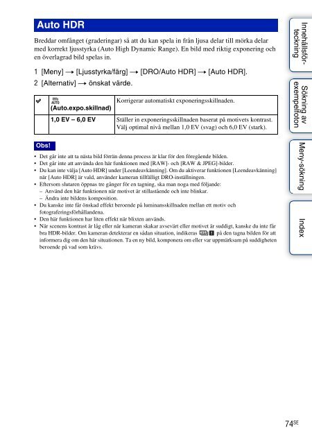 Sony NEX-3K - NEX-3K Guide pratique Su&eacute;dois