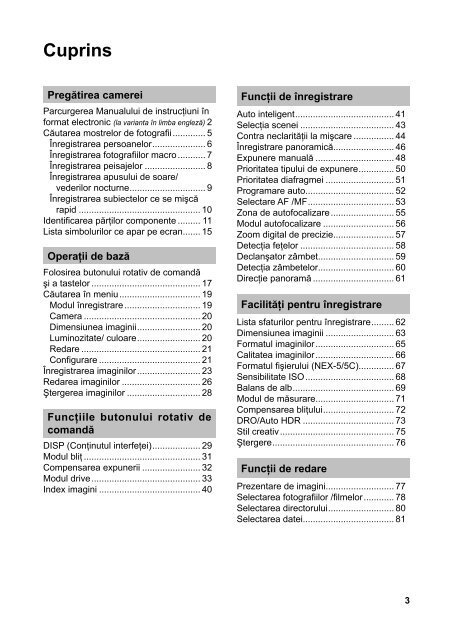 Sony NEX-3K - NEX-3K Mode d'emploi Roumain