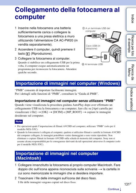 Sony NEX-3K - NEX-3K Guide pratique Italien