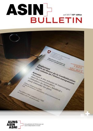 AUNS Bulletin - Mitglieder-Zeitschrift zur Schweizer Aussenpolitik, Neutralität, Europapolitik