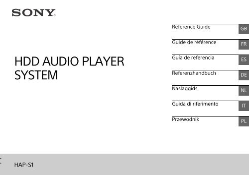 Sony HAP-S1 - HAP-S1 Mode d'emploi Polonais