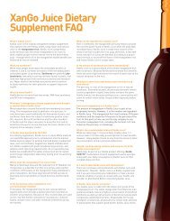 XanGo Juice Dietary Supplement FAQ