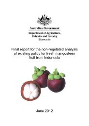 Final report for the non-regulated analysis of - Department of ...