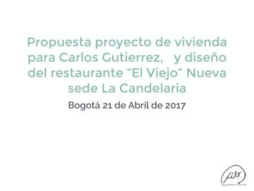 Propuesta de trabajo Pra Carlos Gutierrez Restaurante "el Viejo"