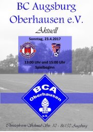 2017.04.23 - Heimspielwochenende bei BC Augsburg Oberhausen