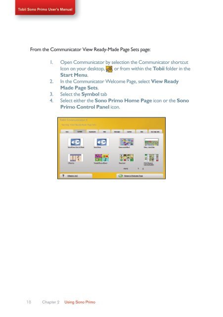 Sono Primo for Communicator User's Manual - Tobii