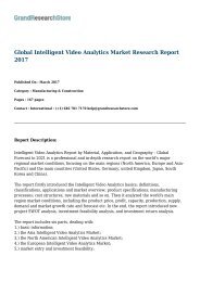 Global Intelligent Video Analytics Market Research Report 2017