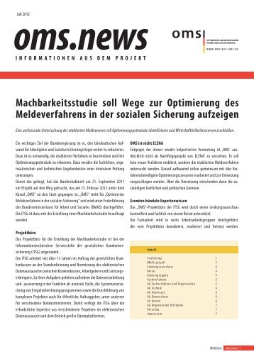 OMS-Newsletter - bei der ITSG GmbH