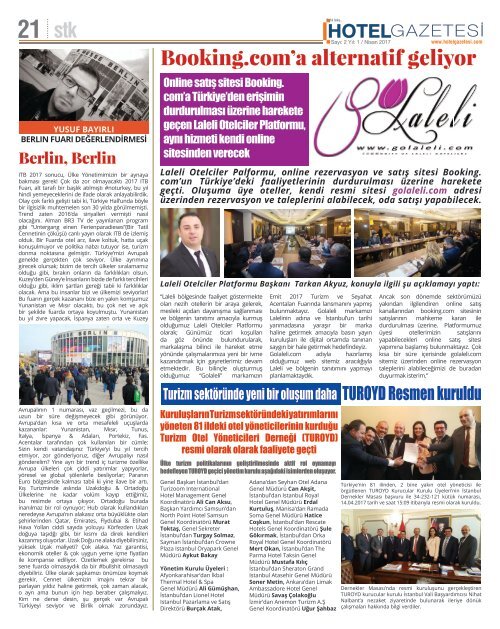 Hotel_Gazetesi - NISAN 3 SAYI 2017