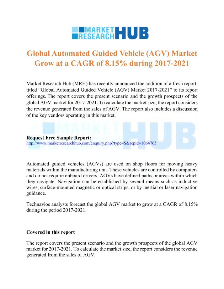 Agv Market Forecast Magazines
