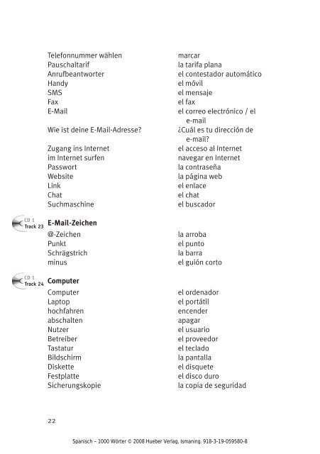 Spanisch ganz leicht 1000 Wörter, hören verstehen sprechen