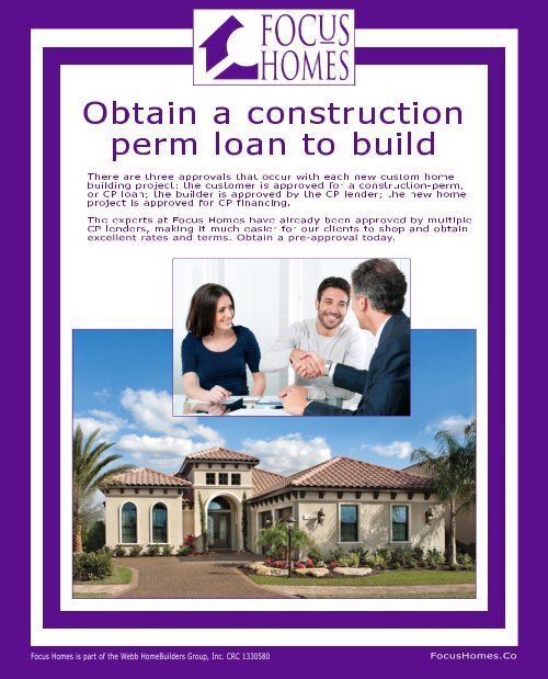 Parade of homes poster board display 04-14-17, obatin a CP loan