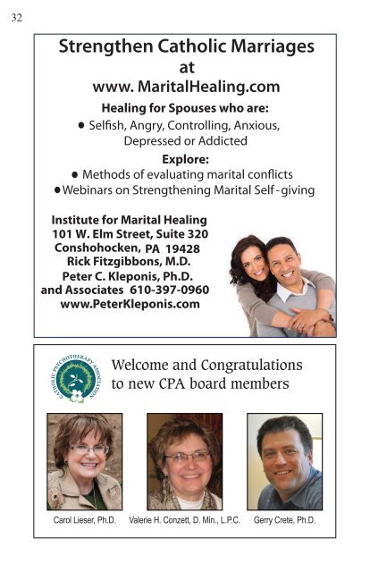 2016 Catholic Psychotherapy Association Conference Program