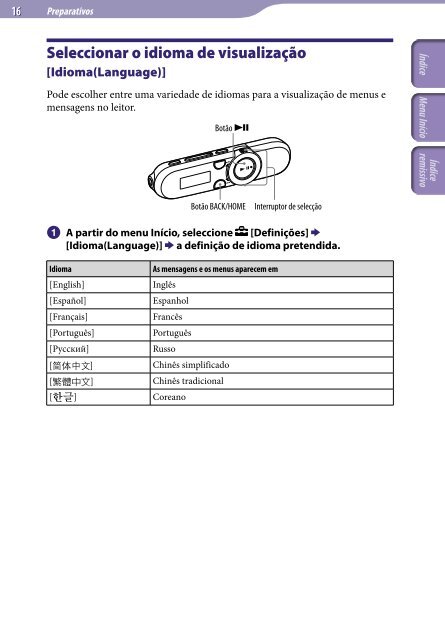 Sony NWZ-B153F - NWZ-B153F Consignes d&rsquo;utilisation Portugais