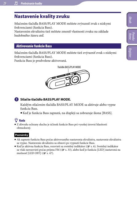 Sony NWZ-B153F - NWZ-B153F Consignes d&rsquo;utilisation Slovaque