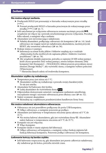 Sony NWZ-B153F - NWZ-B153F Consignes d&rsquo;utilisation Polonais