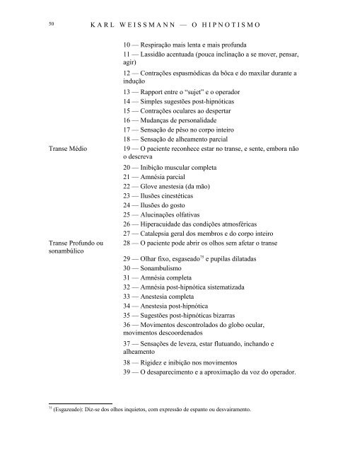 O Hipnotismo - Psicologia, Técnica e Aplicação