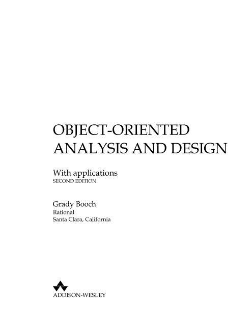 object-oriented-analysis-and-design-with-applications-2nd-edition
