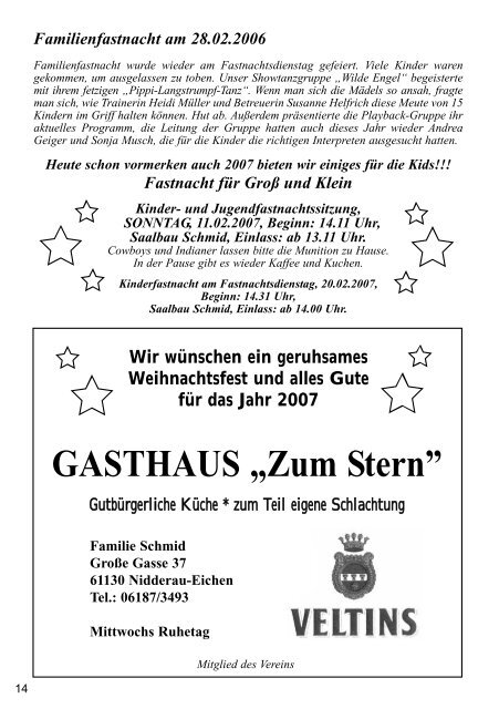 Jahresheft KTCV Aascher Schnooke 2006/2007