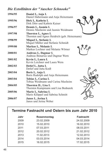 Jahresheft KTCV Aascher Schnooke 2007/2008