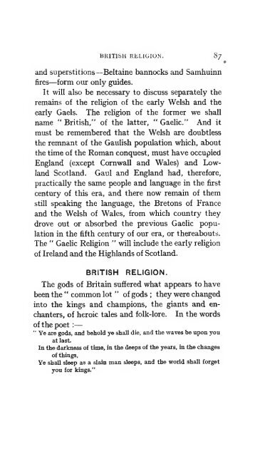 Celtic Mythology and Religion