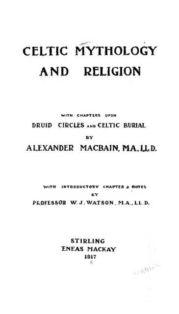 Celtic Mythology and Religion