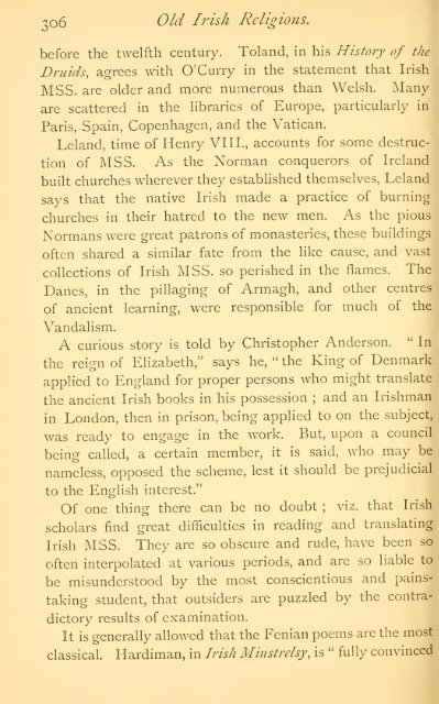 Irish Druids and Old Irish Religions