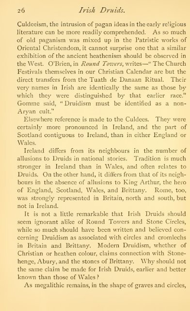 Irish Druids and Old Irish Religions