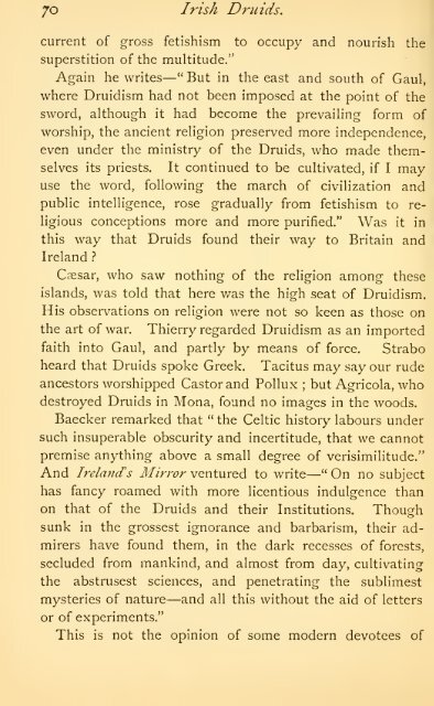 Irish Druids and Old Irish Religions