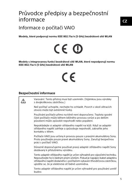 Sony SVT1313Z1R - SVT1313Z1R Documents de garantie Slovaque