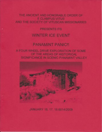 6014/2009 Winter Vituscan \"Panamint Panic\" History