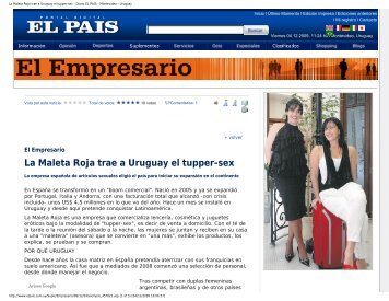 La Maleta Roja trae a Uruguay el tupper-sex - Diario EL PAIS ...