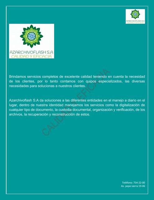 PORTAFOLIO DE SERVICIOS