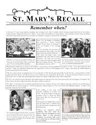 ST. MARY'S RECALL - St. Mary's School