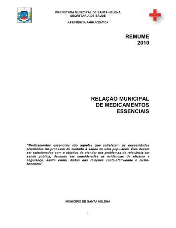 remume 2010 relação municipal de medicamentos essenciais